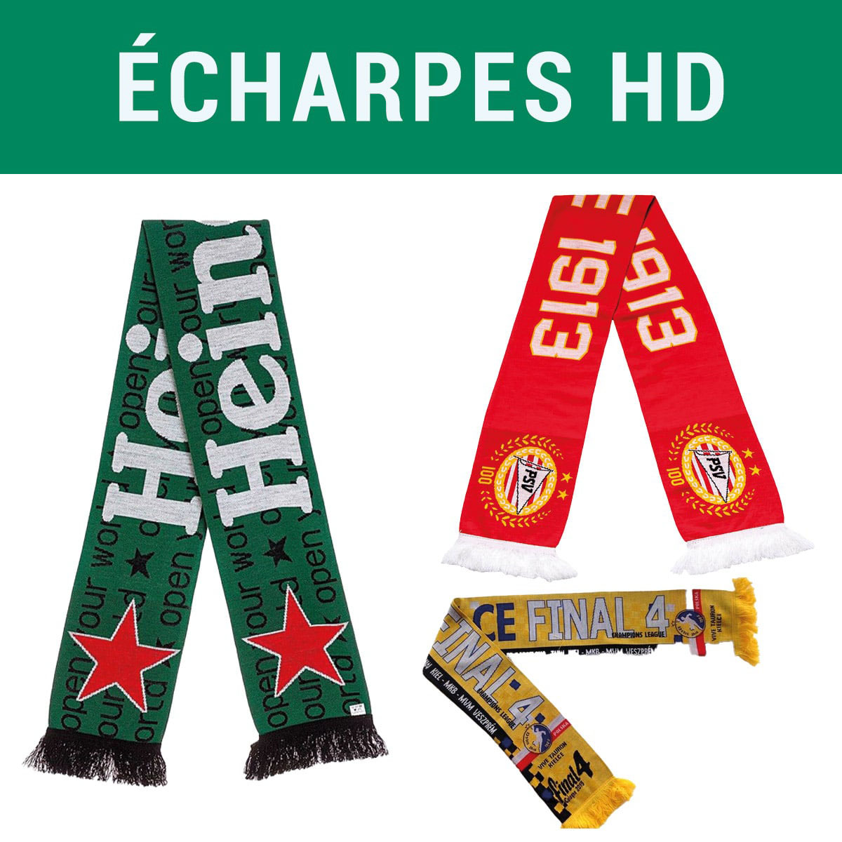 Echarpes supporter personnalisées